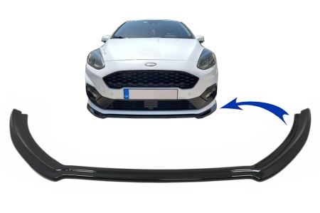 Lip Bara Fata compatibil cu Ford Fiesta Mk8 ST, ST-Line 2017-2021 Negru Lucios