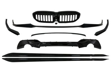 Pachet Exterior compatibil cu BMW Seria 3 G20 Sedan G21 Touring (2018-2019) M Design Negru Lucios
