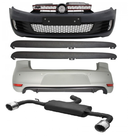 Pachet exterior cu toba finala complet VW Golf 6 VI 2008-2014 GTI Design
