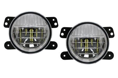 Proiectoare Ceata Full LED Dublu Proiector compatibil cu Jeep Wrangler JK TJ JL 1996-2018 4 Inch