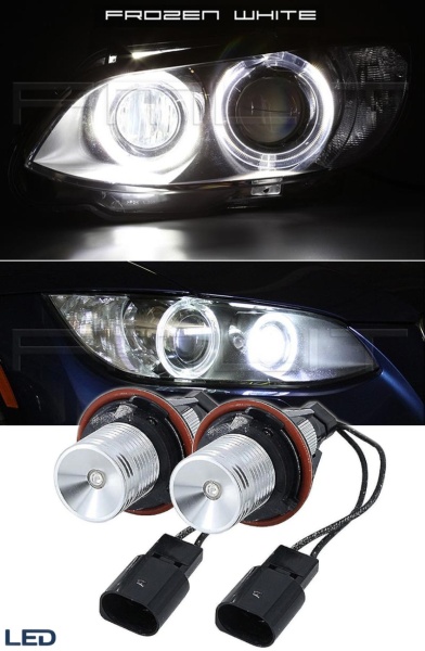 Set 2 Becuri Led Marker Angel Eyes BMW E39 E60 E61 E39 E63 E64 E65 E66 E83 X5 BMW, alb Rece