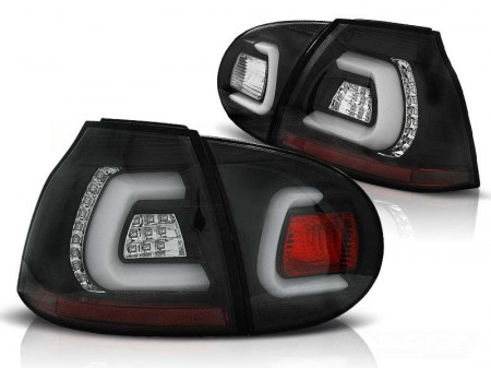 Set 2 stopuri LED compatibile cu VW GOLF 5 V 2003-2009 Negru LED BAR