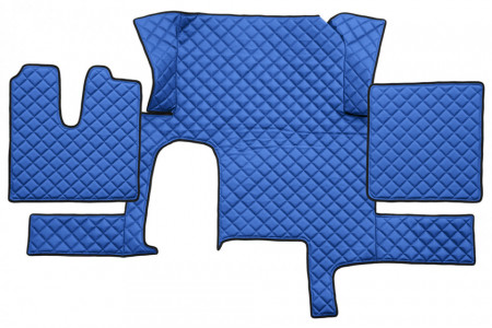 Set covorase camion, piele ecologica MAN TGX 2007-2020, albastru, cu 1 sertar