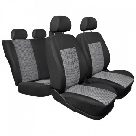 Set huse auto pentru scaune compatibile Dacia Logan II 2012-2020, cu bancheta spate fractionata, material textil