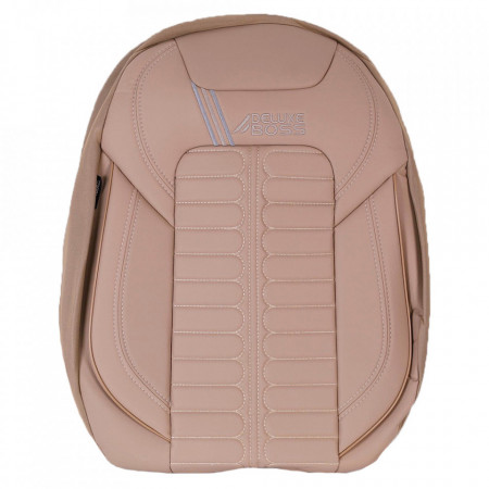 Set huse piele ecologica pentru scaune, crem, universale, fata-spate, Milano Design