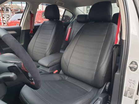 Set huse scaune auto, dedicate VW Passat B7 Variant 2010-2015, piele ecologica neagra