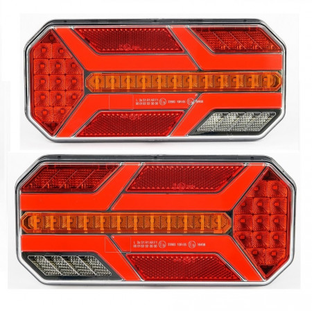 Set lampi 7 functii, stanga dreapta, 12-24V, LED, semnalizare dinamica, 235mm X 110mm X 40mm