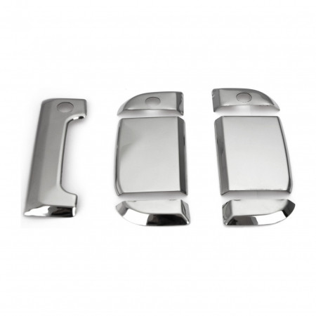 Set ornamente cromate manere portiere compatibile VW T4 Transporter Caravelle Multivan 1991-2003, pentru 3 manere
