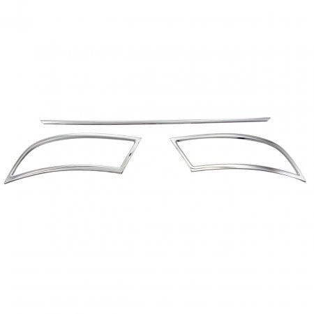 Set ornamente inox pentru evacuare compatibile cu SKODA SUPERB 2015-2019 sedan