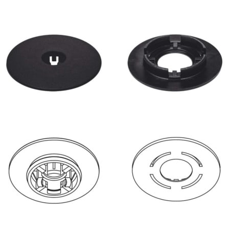 Sistem de fixare in podea, clips rotund covorase compatibil cu VW, Seat, Audi, SKoda