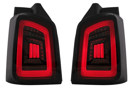 Stopuri Full LED compatibil cu VW Transporter T5 2003-2009 Negru Fumuriu Semnal Dinamic