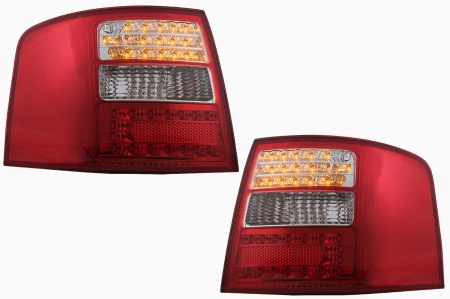 Stopuri LED compatibil cu Audi A6 4B C5 Avant 1997-2004 Rosu si Alb Geam Clar