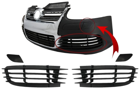 Accesorii Bara Fata compatibil cu VW Golf V 5 2003-2007 Jetta 2005-2010 R32 Look
