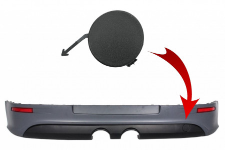 Capac Carlig Remorcare Prelungire Bara Spate compatibil cu VW Golf 5 V 2003-2007 R32 Design