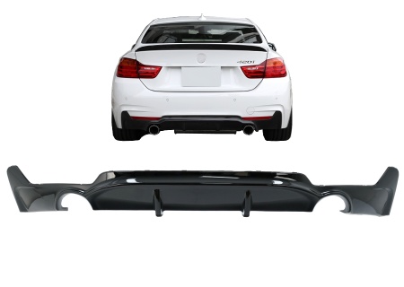 Difuzor Bara Spate Cu Evacuare Dubla compatibil cu BMW Seria 4 F32 M Performance Design 2013->