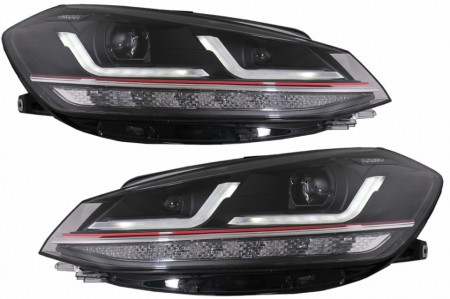 Faruri LEDriving Osram Full LED cu Indicator pentru Oglinda compatibil cu VW Golf 7.5 VII Facelift 2017-2020 GTI pentru halogen cu Semnal Dinamic