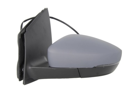 Oglinda retovizoare completa, (mecanic, asferice, crom, captuseala, dop dreptunghiular) parte montare STANGA compatibil cu VW POLO / TIGUAN 2007-2018