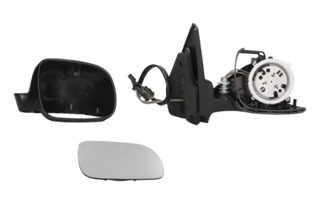 Oglinda retovizoare completa, (mecanic, convexa, captuseala) parte montare DREAPTA compatibil cu VW BORA / GOLF 4 / PASSAT / POLO 1997-2006