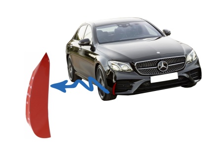 Ornamente bara fata flapsuri compatibil cu Mercedes E-Class W213 2016-> S213 C238 A238 E43 E53 Design Red Edition