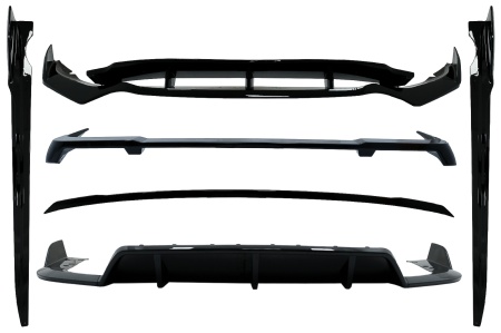 Pachet Exterior Aero compatibil cu BMW X5 G05 2018-> M-Tech Black Knight Design Negru Lucios