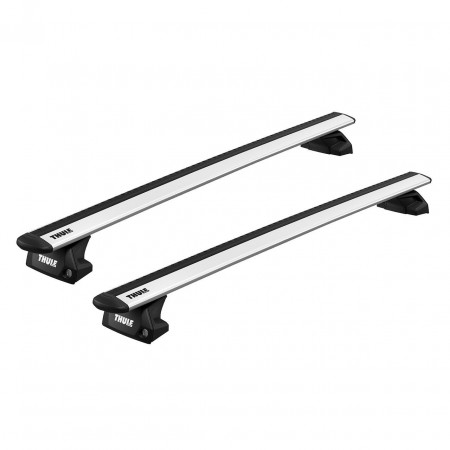 Set 2 bare portbagaj transversale Thule Evo Clamp Wingbar Evo compatibil Audi A6 C7 Avant 2011-2018, cu bare longitudinale integrate