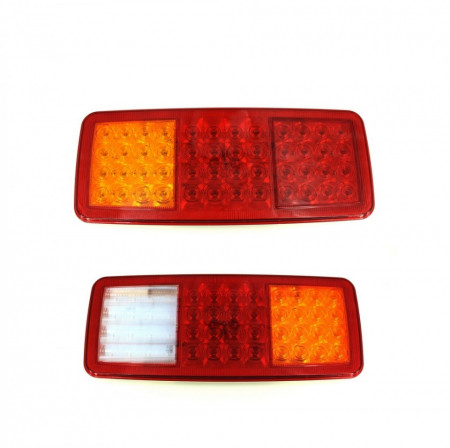 Set 2 Lampi stop 4 functii, cu led, 12-24V pentru platforma, peridoc, remorcuta