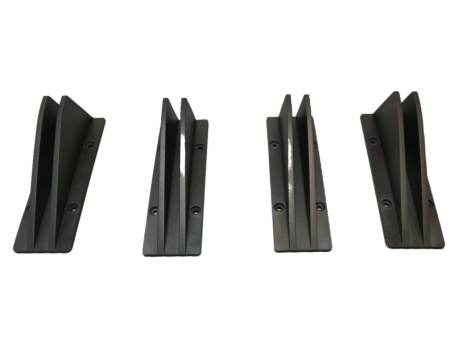 Set 4 ornamente splitter auto pentru bara spate culoare Negru