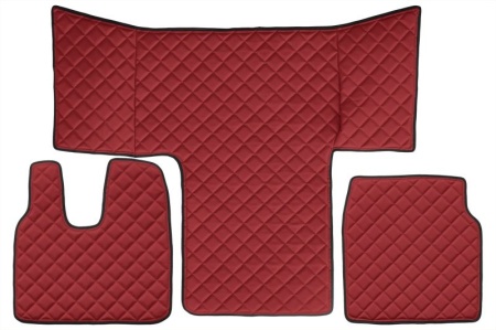 Set covorase camion, piele ecologica compatibil cu MAN TGL / TGM / TGS 2016-2022 cabina L, cabina XL Rosu