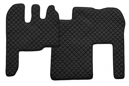 Set covorase camion, piele ecologica compatibil cu RENAULT MAGNUM 2002-2010 Negru