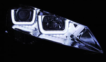 Set Faruri 3D LED compatibil cu VW Golf 7 VII 2012-2017 U-Type Chrome