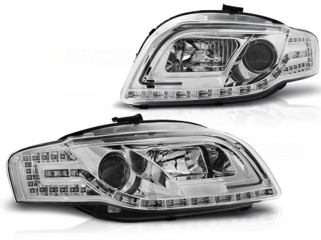 Set Faruri compatibile cu Audi A4 B7 2004-2008 LED TUBE LIGHTS Crom