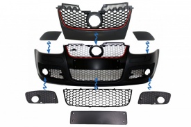Accesorii Grile compatibil cu Bara fata GTI Look VW Golf 5 2003-2007 - Img 1