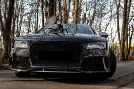 Bara Fata compatibil AUDI A7 4G 2010-2014 RS7 Design cu Grile - Img 8
