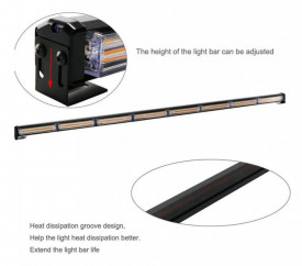 Bara stroboscopica Girofar LED, 120cm, 12-24V, 144W, 9 Мoduri de Iluminare