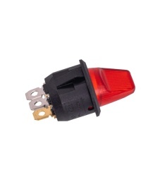 Buton comutator 2 pozitii, On Off, iluminat rosu 3 picioare 12V 20A, bucata - Img 2