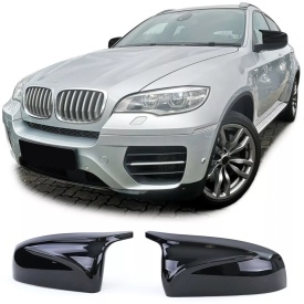 Capace oglinda compatibile cu BMW X5 E70 2007-2014, X6 E71 2008-2014 Negru lucios M-Design, cu clipsuri, inlocuiesc capacele originale - Img 4