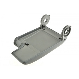 Clapeta capac cotiera cu buton compatibil BMW Seria 3 E46 1999-2005, culoare gri piele ecologica - Img 4