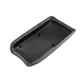 Clapeta capac cotiera cu buton compatibil Honda Civic 2006-2012, culoare gri material piele ecologica - Img 2