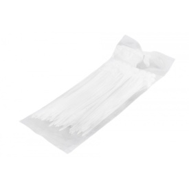 Coliere bride nailon plastic 3,6x150 mm, 100 bucati, culoare alb