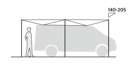 Copertina auto pentru usa laterala van, Easy Camp Lom Tri Canopy - Img 8