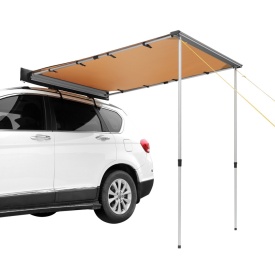 Copertina laterala auto mare de 2 x 2,4 m, retractabila, impermeabila, UV50+ cu geanta de depozitare, inaltime reglabila, potrivita pentru camion, SUV, autoutilitare, rulote