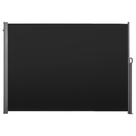 Copertina laterala retractabila, paravan lateral retractabil pentru terasa 180x300 cm cu tesstură din poliester 180 g/m², paravan de soare impermeabil, separator de camera pentru gradina, balcon, piscine, terasa, negru - Img 11