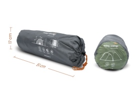 Cort camping tip cupola pentru 4 persoane, 330x225x130 cm, Easy Camp Tent Setesdal 4 - Img 5