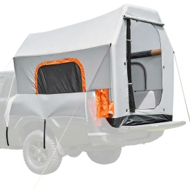 Cort gonflabil pentru camioneta, cort pentru camioneta cu platforma de 2,2 x 1,65 m, 3 sezoane, cu ferestre ventilate din plasa, corturi de camping impermeabile din PU2000 mm pentru drumetii in aer liber - pompa de aer inclusa - Img 8