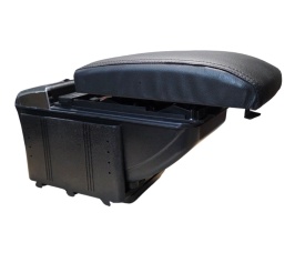 Cotiera universala Premium Luxury, cu inaltime ajustabila, interior capitonat si iluminat, porturi USB si suport pahar, piele ecologica - Img 2