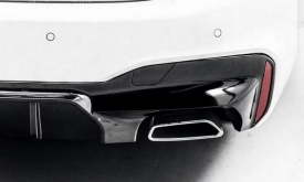 Difuzor Bara Spate compatibil cu BMW Seria 5 G30 G31 2017-> M5 Design Negru Lucios - Img 8