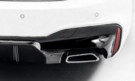 Difuzor Bara Spate compatibil cu BMW Seria 5 G30 G31 2017-> M5 Design Negru Lucios - Img 8