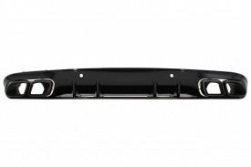 Difuzor Bara Spate compatibil cu MERCEDES C-Class C205 A205 Coupe Cabriolet 2014-2019 Facelift C63S Design Negru - Img 5