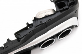 Difuzor Bara Spate compatibil cu Mercedes GLC SUV X253 Facelift 2020-> GLC43 Design Evacuare Crom - Img 8