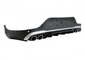 Difuzor Bara Spate compatibil cu Mercedes GLC X253 SUV 2020-> GLC43 Ornamente Tobe Crom - Img 2